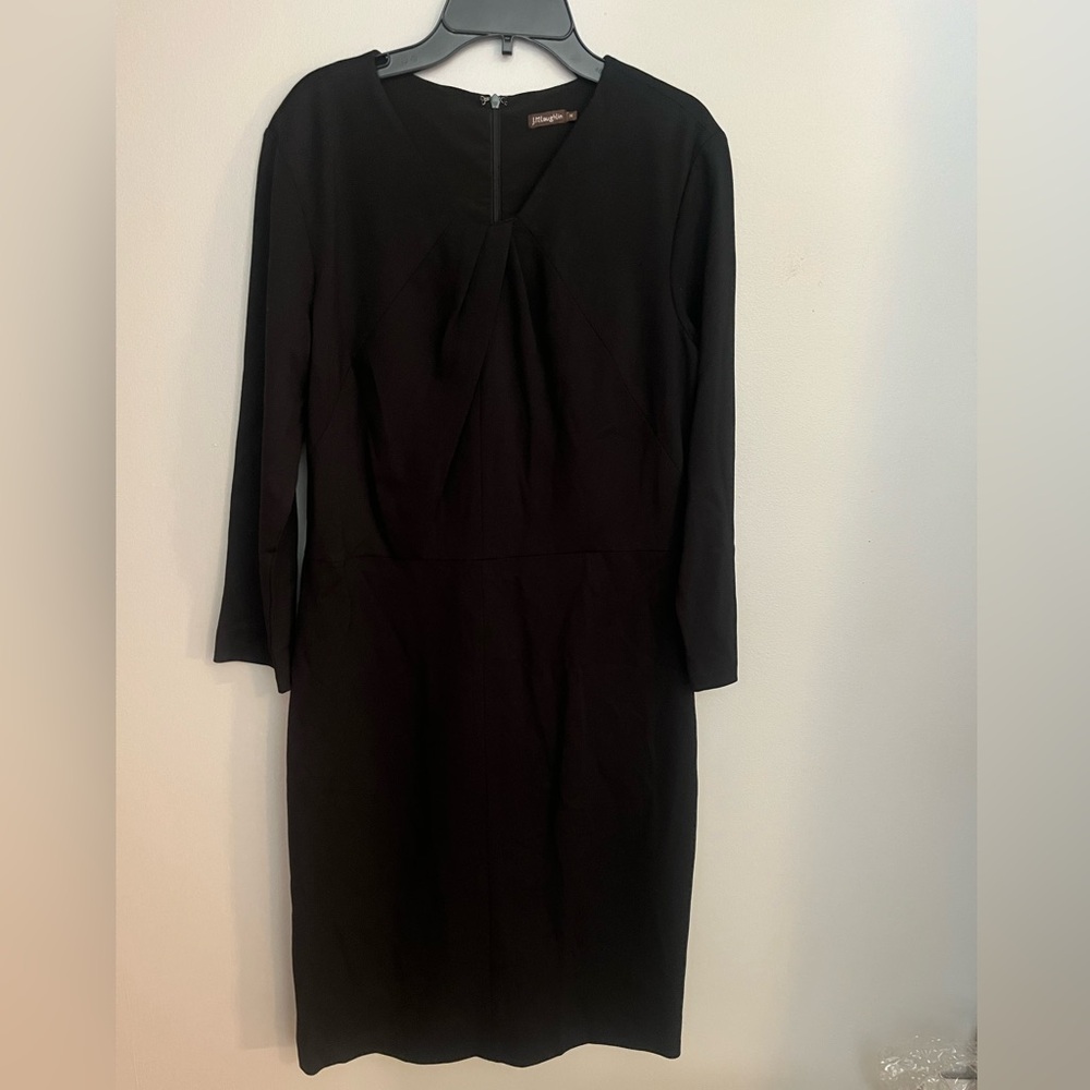 J. McLaughlin Black Dress 3/4 Sleeve Knee Length  Size M‎